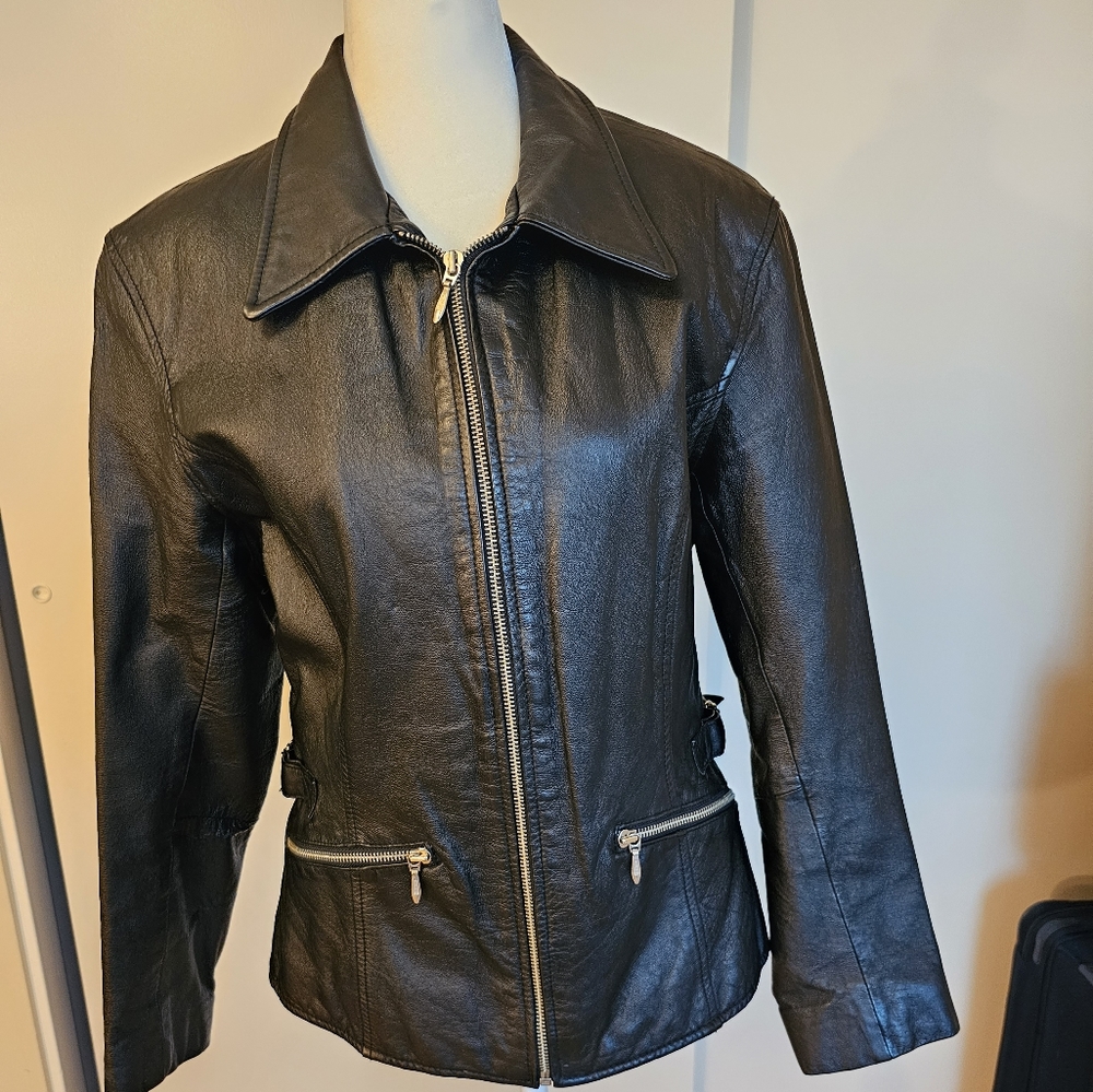 Black leather Wilson's size small Jacket
